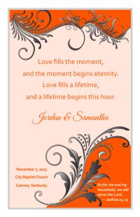 Wedding Program Cover Template 8B - Version 4